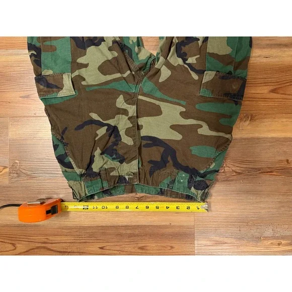 US Military Woodland Camo Cargo Pants Small Regular Ripstop BDU Trousers Mens - Picture 5 of 6